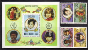 Belize 838-42 Year of Children Mint NH