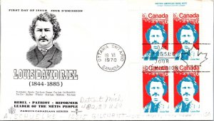 Canada 1970 FDC Louis (David) Riel - Ottawa, Ont - Single - F76764