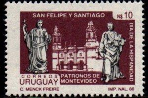 1987 Uruguay hispanic solidarity day Felipe and Santiago saints #1228 ** MNH