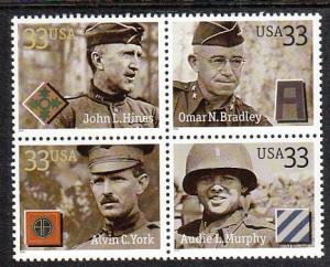 U.S. 3396a Army Block MNH    VF   B