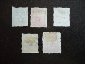 Stamps - New Zealand - Scott# 107,108,110,112,115 - Used Part Set of 5 Stamps