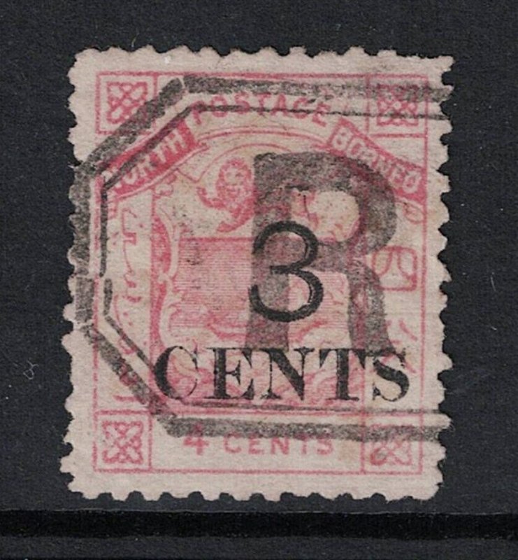 North Borneo SG# 16 Used (Shallow Pin Size Thin) - S20406