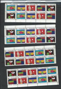 Canada MNH   block of ten folded matched set mnh  sc 528ap