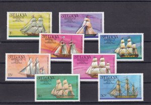 SA17c St Lucia 1976 American Bicentennial - Ships mint stamps