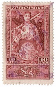 (I.B) Latvia Revenue : Duty Stamp 10L