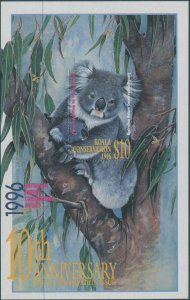 Australia Cinderella Koalas 1996 $10 Koala Conservation MS MNH