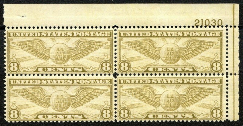 U.S. C17 MNH Top Right Plate Block #21030