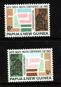 Papua New Guinea-Sc#204-5-unused NH set-South Pacific Conference-1965-