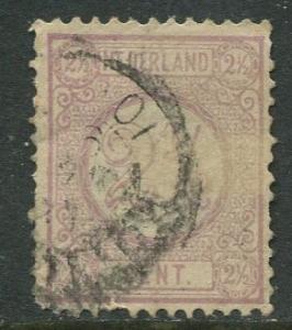 Netherland - Scott 37 - Numerals -1876- Used - Single 2.5c stamp