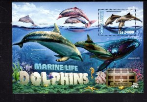 SIERRA LEONE #3690 2016 DOLPHINS MINT VF NH O.G S/S