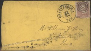 USA 1864 Civil War Letter Chattanooga Charleston Tennessee Cover Contents 105896