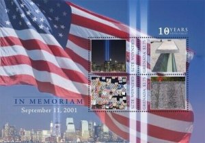 Grenada - 2011 - September 11, 10th Memorial Anniversary - Sheet Of 4 - MNH