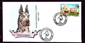 Romania 3615 on cover for Dog Show    (ap5539)