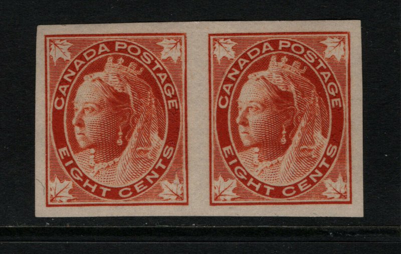 Canada #72a Extra Fine Mint Original Gum Lightly Hinged Pair *With Certificate*