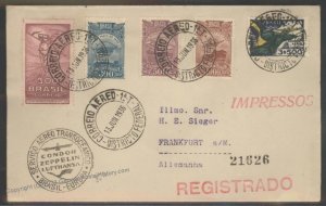 Brazil 1936 Graf Zeppelin LZ127 Mi529A Flown Registered Cover Beuerle Est 112500