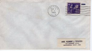 CALIFORNIA TOWN CANCEL,  JACKSON, CA  1960  FDC11387