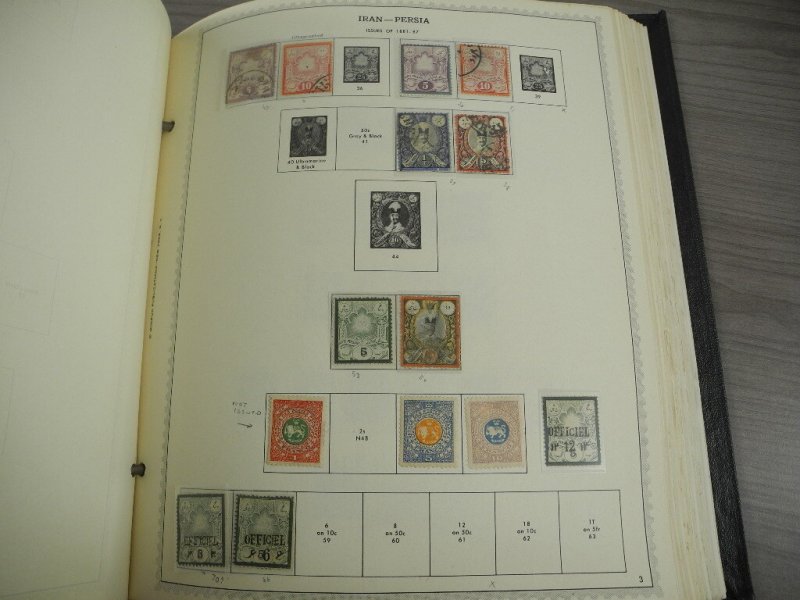 PERSIA, Fantastic Stamp Collection mounted/partially glued in a Minkus