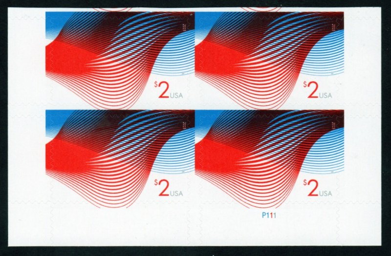 SC# 4954 - ($2) - Patriotic Waves - MNH Plate Block/4