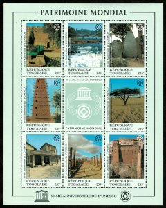 Togo 1997 - World Heritage, UNESCO, Ethiopia - Sheet of 9 - Scott 1752 - MNH