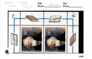 Germany, Postage Stamp, #1909 Pair Mint NH, 1995 Leopold von Ranke (AB)