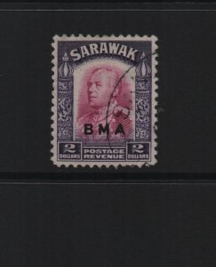 Sarawak 1945 SG141 BMA 2 Dollars used