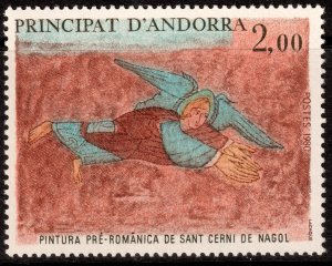 Andorra (French) #284  MNH - Art Fresco Angel (1980)