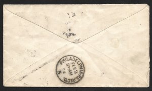 Doyle's_Stamps: 1894 Philadelphia, Penn., Spec Delivery Cover, Scott #E3 & #231