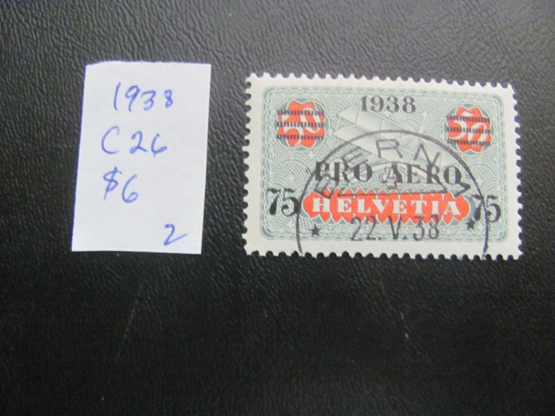 SWITZERLAND 1938 USED SC C26 XF  (185)