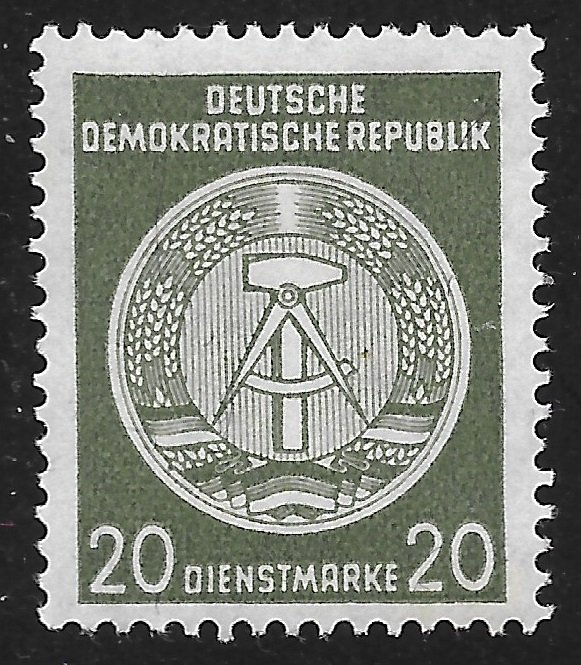 Germany DDR #O22 20pf Arms of Republic ~ MNH