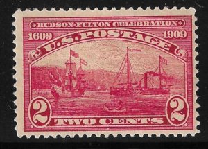 Scott # 372  Lot E929  2c Hudson-Fulton   MH OG