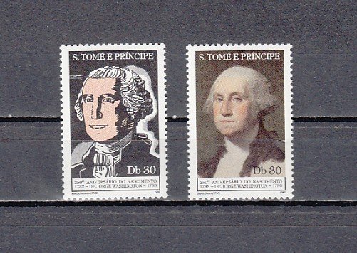 St. Thomas & Prince, Scott cat. 662-663. President G. Washington issue. ^