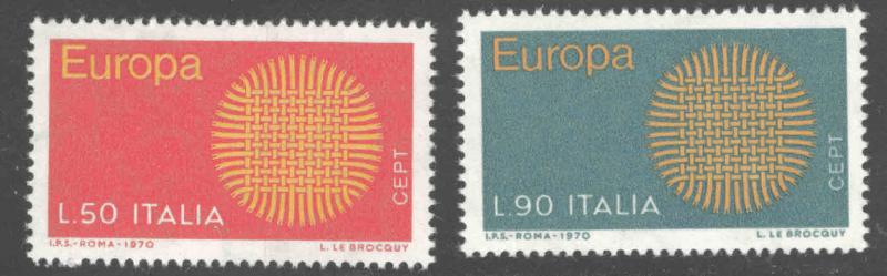 Italy Scott 1013-1014 MNH** 1970 Europa Thread set