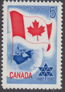 Canada -  #453p Centennial, W2B Tagging, Davac Gum - MNH