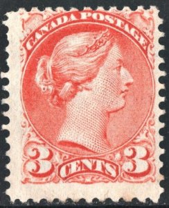 Canada SC#37 3¢ Queen Victoria (1873) Partial Gum