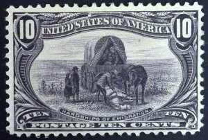 Scott #290 - F/VF - 10c Gray Violet - Hardships of Emigration - OG - 1898