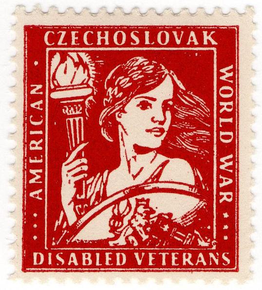 (I.B) US Cinderella : Czechoslovak Disabled War Veterans Charity Stamp