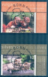 Germany 2015 Fauna Squirrels Wild Cats Mi. 3124/5 Used CTO