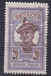 1908 Martinique Scott 73 Martinique Woman used