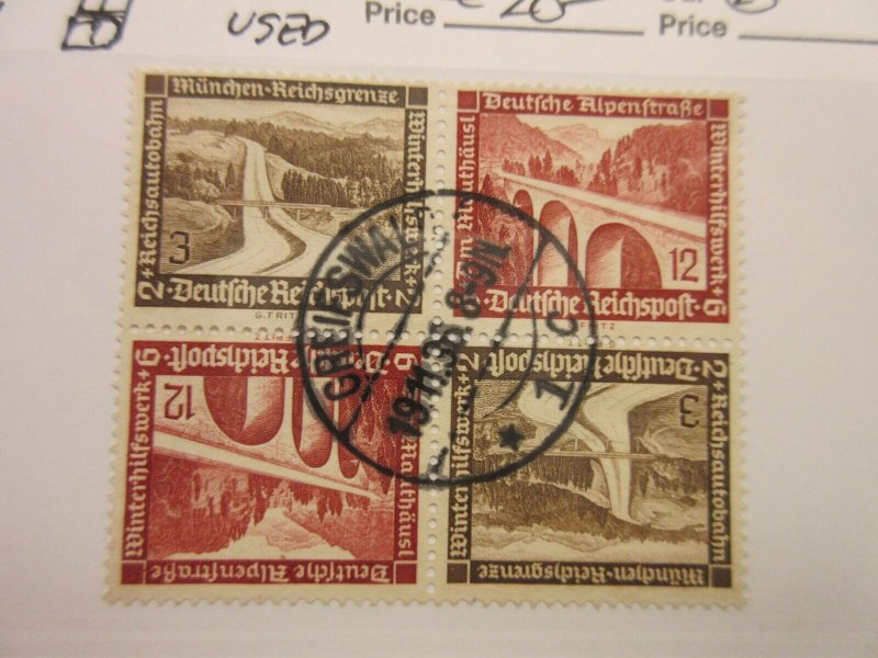 GERMANY Zusammendrucke Michel  SK30 X 2 BLOCK OF 4  USED Lot-10.2 Cat €20