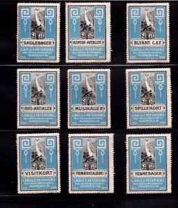 Danish Advertising Stamps - Carl G. F. Petersen's Book-Paper & Music Trade