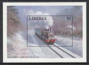 Liberia 1199 Train Souvenir Sheet MNH VF