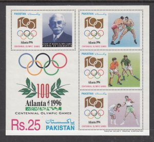 Pakistan 864A Summer Olympics Souvenir Sheet MNH VF