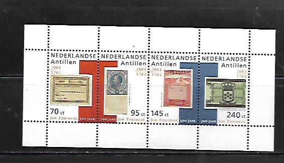 NETHERLANDS ANTILLES, 1007, MNH, STRIP OF 4, PHILATELY