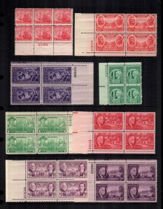 US 8  MNH Cat $19.00 plate blocks