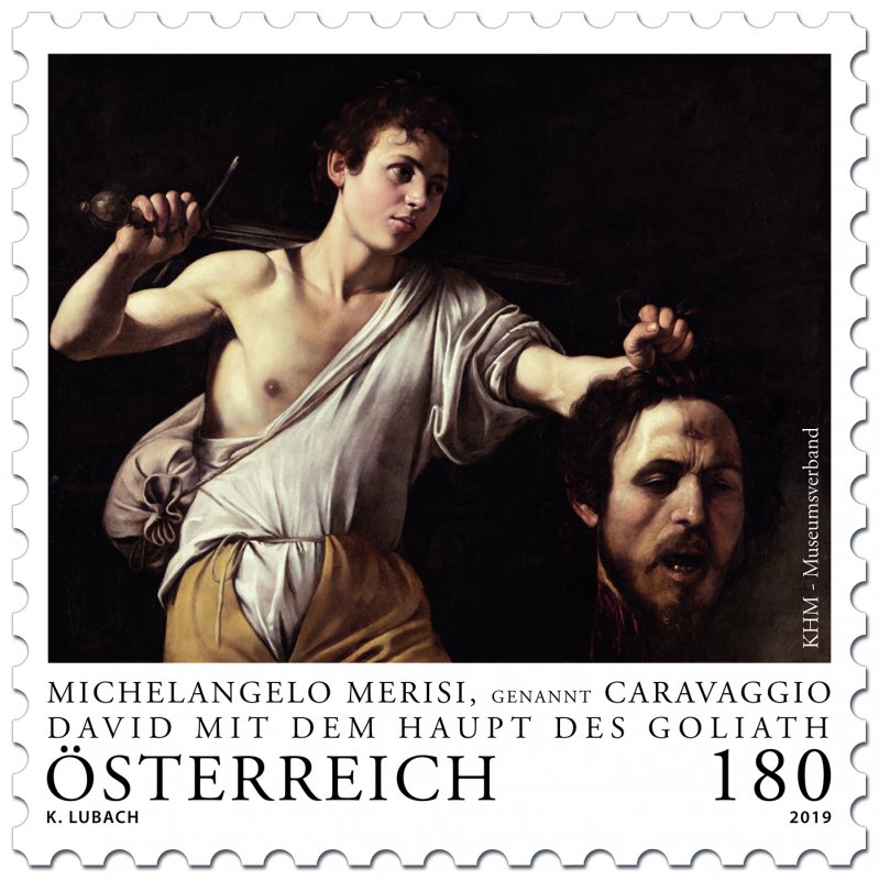 Stamps Austria 2019 - Michelangelo Merisi aka Caravaggio .David with the Head o