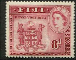 Fiji SC# 155 Arms of Fiji & ElizabethII Royal Visit 8d MH