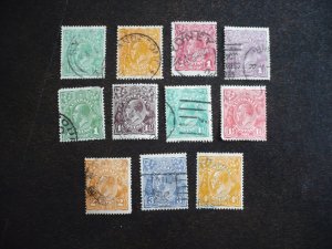Stamps - Australia - Scott# 19-27,30,31 - Used Part Set of 11 Stamps