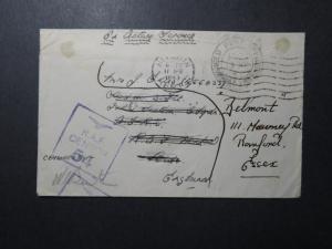 Great Britain 1943 Forces in W Africa Cover / RAF Censor / Freetwon - Z12295