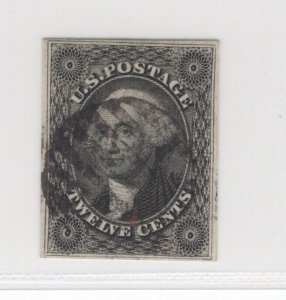 #17 VF Used Neat Black Grid Cancel Small Tear at Top Left CV. $250 (JH 6/5/21)GP