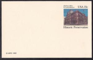 UX97 13 cent Old Post Office, Saint Louis Card mint NH XF